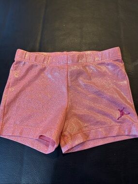 Girls' Shimmery Pink Athletic Shorts